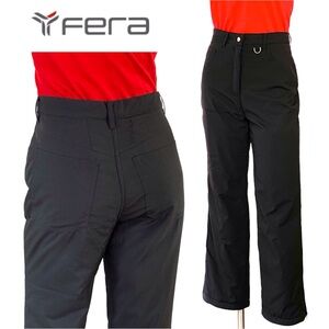 Rare Fera Internationale High Performance Insulated Black Ski Pants - Size 4